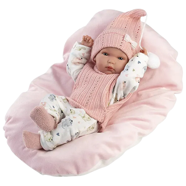 Păpușă Llorens Bimba RN Estampado Gatitos Con Cojin bebeluș 63504 3+ photo 2