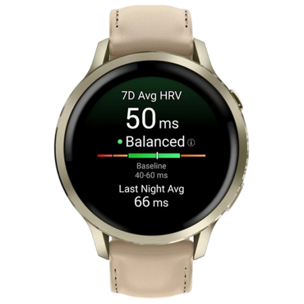 Ceas inteligent Garmin Venu 4 Gold 1.2" | 41 mm | Oțel inoxidabil/Piele
| 010-03013-01 photo 2