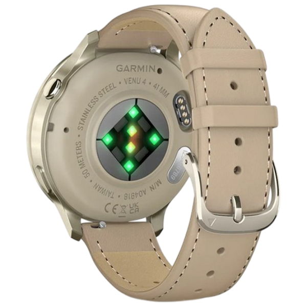 Ceas inteligent Garmin Venu 4 Gold 1.2" | 41 mm | Oțel inoxidabil/Piele
| 010-03013-01 photo 5