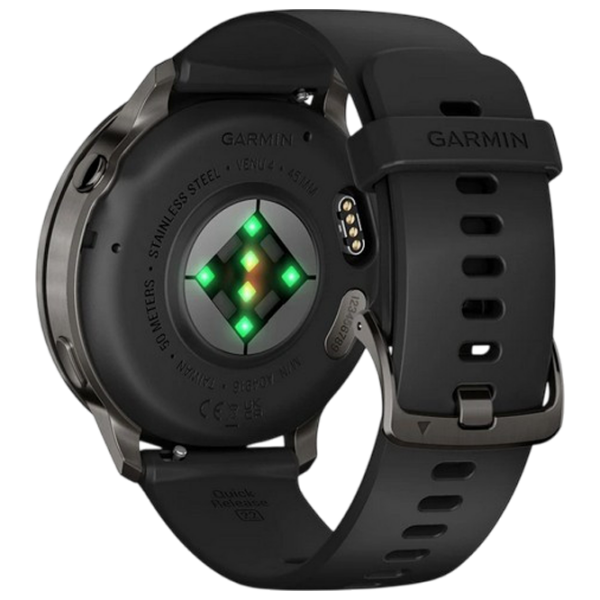 Ceas inteligent Garmin Venu 4 Black 1.4" | 45 mm | Oțel inoxidabil/Silicon
| 010-03014-00 photo 4