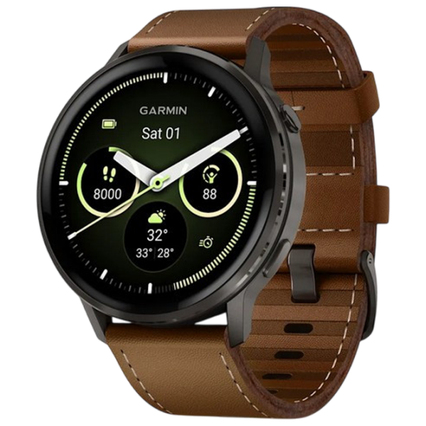 Ceas inteligent Garmin Venu 4 Black 1.4" | 45 mm | Oțel inoxidabil/Piele
| 010-03014-03 photo 1