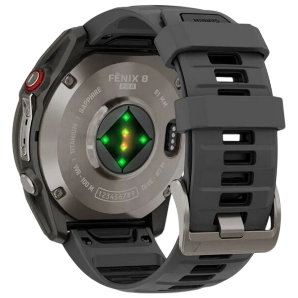 Ceas inteligent Garmin Fenix 8 Pro Graphite 1.4" | 51 mm | Titan/Silicon
| 010-03199-11 photo 4