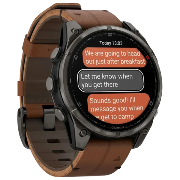 Ceas inteligent Garmin Fenix 8 Pro Gray 1.4" | 47 mm | Titan/Piele
| 010-03198-40 photo 3
