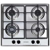 Plită încorporabilă pe gaz HAUSBERG HB-556IN Inox Inox, Gratare: Fontă