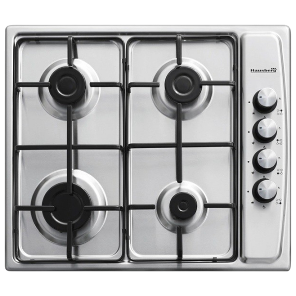 Plită încorporabilă pe gaz HAUSBERG HB-555IN Inox Inox, Gratare: Fontă photo 2