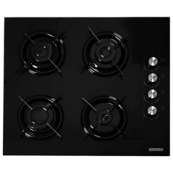 Plită încorporabilă pe gaz HAUSBERG HB-563NG Black Oțel emailat, Gratare: Emailate photo 1
