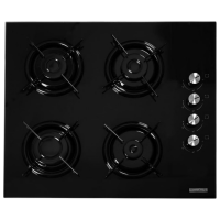 Plită încorporabilă pe gaz HAUSBERG HB-563NG Black Oțel emailat, Gratare: Emailate