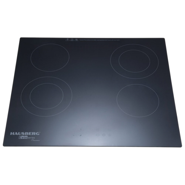 Plită încorporabilă electrică HAUSBERG HB-1537 Black Vitroceramică, 6400 W, Electric photo 1