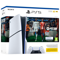 Игровая приставка Sony PlayStation 5 Slim Disc FC26 Bundle Белый SSD 1 ТБ, RAM 16 ГБ