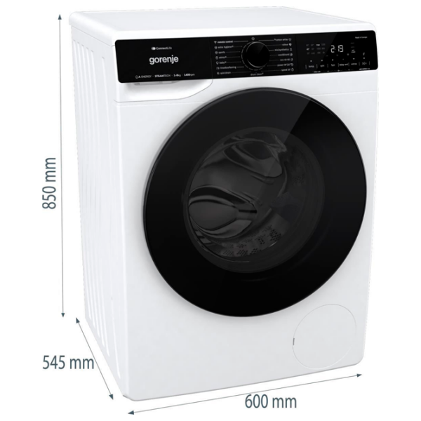 Стиральная машина Gorenje WPNA84A2TSWIFI Белый 8 кг, 1400 об/мин, A photo 4