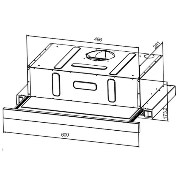 Hotă Muhler AMK-400 Inox 60 cm, Recirculare, 450 m³/h photo 1
