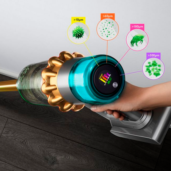 Aspirator vertical Dyson V15 Detect Absolute Gold 660 W | Uscată | Container | 0.76 l photo 8