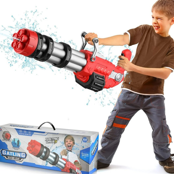 Водяной пистолет Water Gun Gatlin LD-588D Красный водяной, Вода, 4+ photo 2