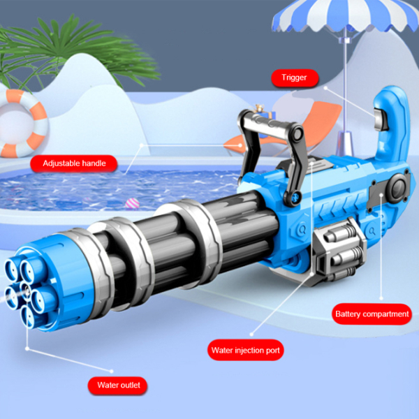 Водяной пистолет Water Gun Gatlin LD-588D Красный водяной, Вода, 4+ photo 7