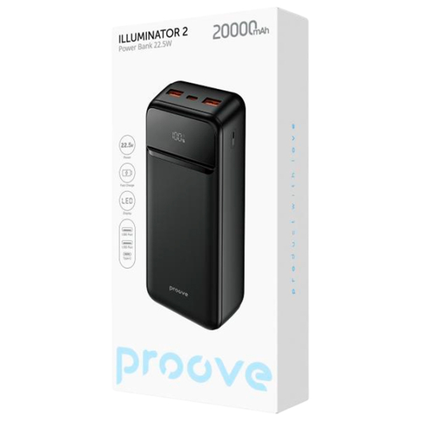 Power Bank 20000 мАч Proove Illuminator 2 (22.5 Вт) Черный  photo 4