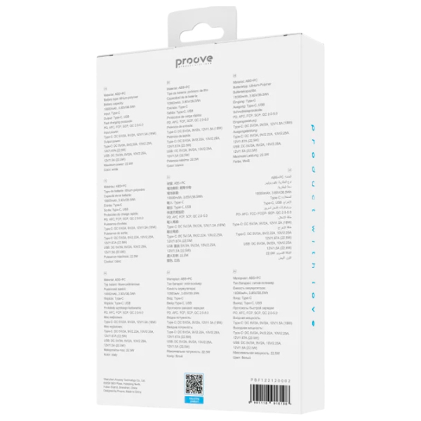 Power Bank 10000 мАч Proove Hyper Flux Plus (22.5 Вт) Белый  photo 5