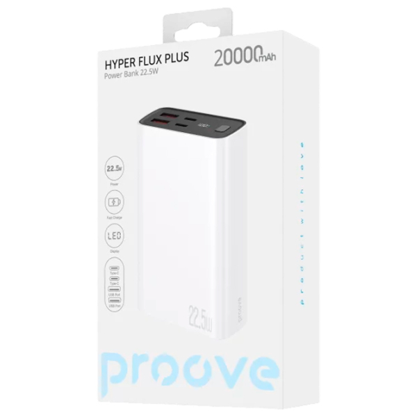 Power Bank 20000 мАч Proove Hyper Flux Plus (22.5 Вт) Белый  photo 3