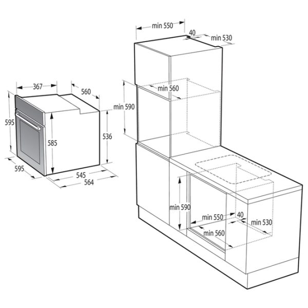 Духовой шкаф Gorenje BO6737E02X + ECT41SC Черный A, 77 л photo 7