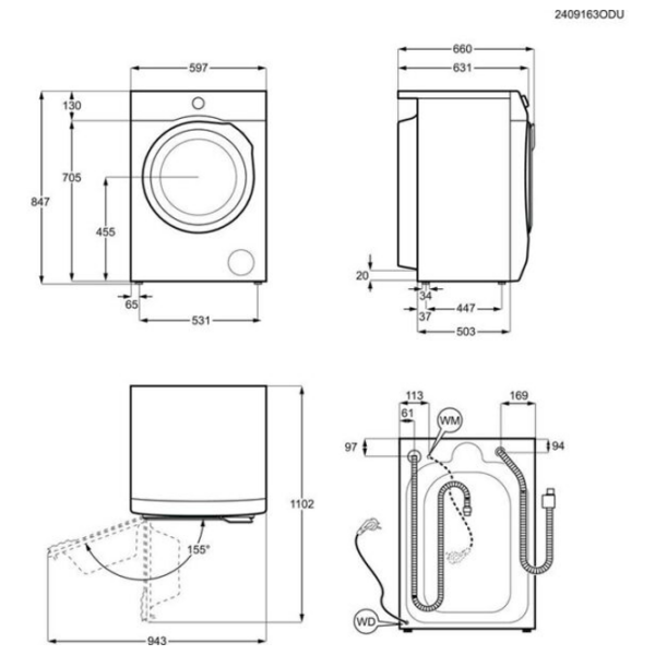 Mașină de spălat AEG LFR73044BC White 11 kg, 1400 rpm, A photo 7