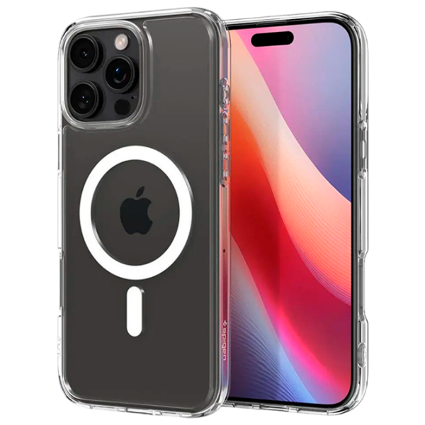 Чехол для смартфона Apple iPhone 16 Pro Max (Ultra Hybrid) Прозрачный Матовый черный Spigen, ТПУ, MagSafe Back