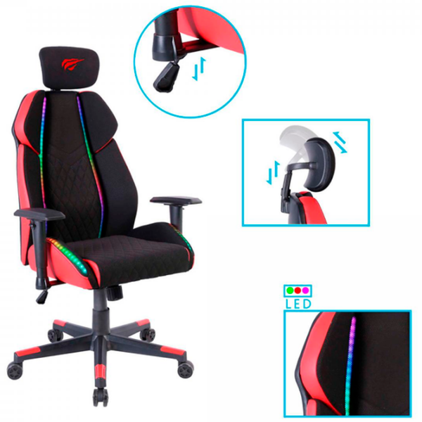 Игровое кресло Havit GC938 Черный Red  photo 2