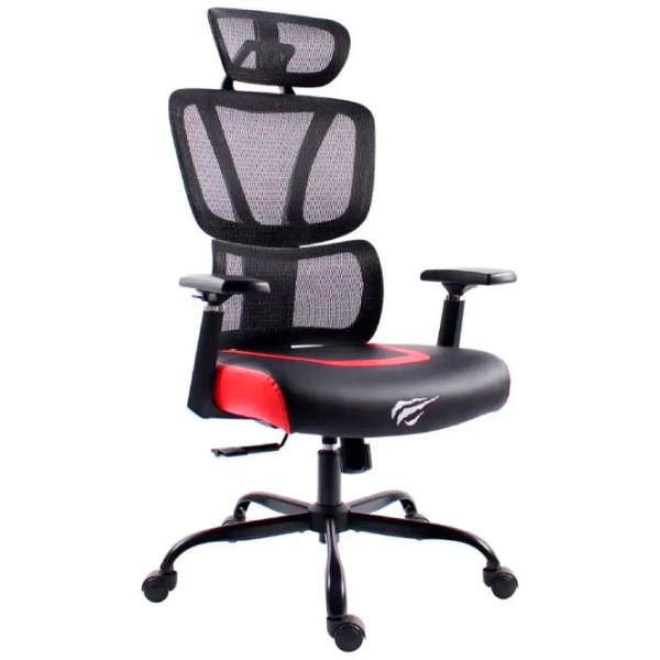 Scaun Gaming Havit GC919 Black Red  photo 3