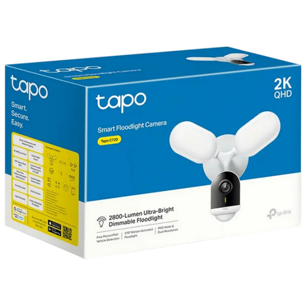 Камера видеонаблюдения TP-Link TAPO C720 4 Мп Белый 2560 x 1440пкс / Беспроводные photo 4