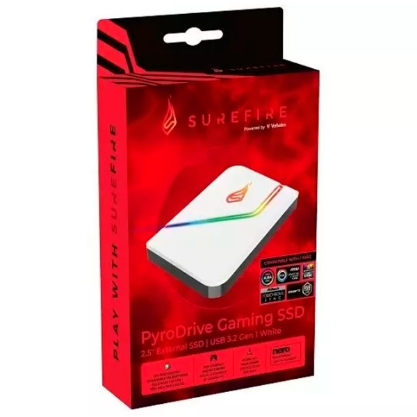 Unități de stocare externe SSD Verbatim Surefire PyroDrive Gaming 2 TB White  photo 5