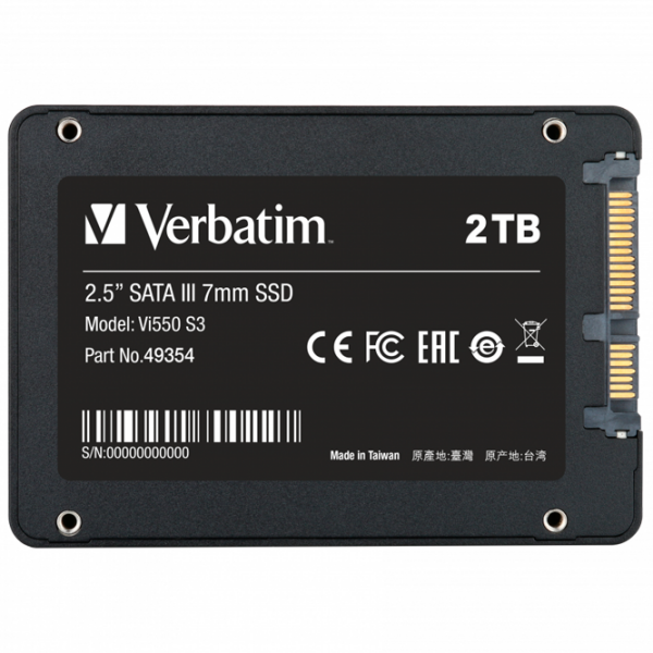 SSD Verbatim Vi550 S3 2.5'' 2 TB Viteza de citire: 550 MB/s,
Viteza de inscriere: 500 MB/s photo 3