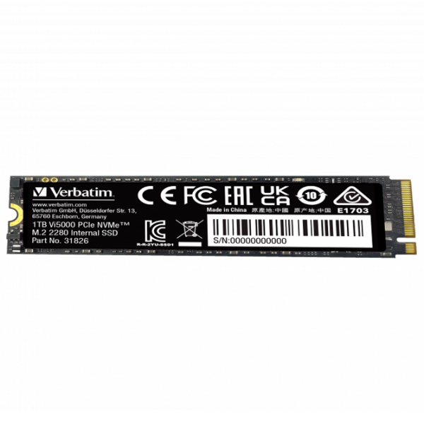 SSD Verbatim Vi5000 M.2 NVMe 1 TB Viteza de citire: 5000 MB/s,
Viteza de inscriere: 4500 MB/s photo 1
