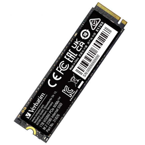 SSD Verbatim Vi5000 M.2 NVMe 1 TB Viteza de citire: 5000 MB/s,
Viteza de inscriere: 4500 MB/s photo 2