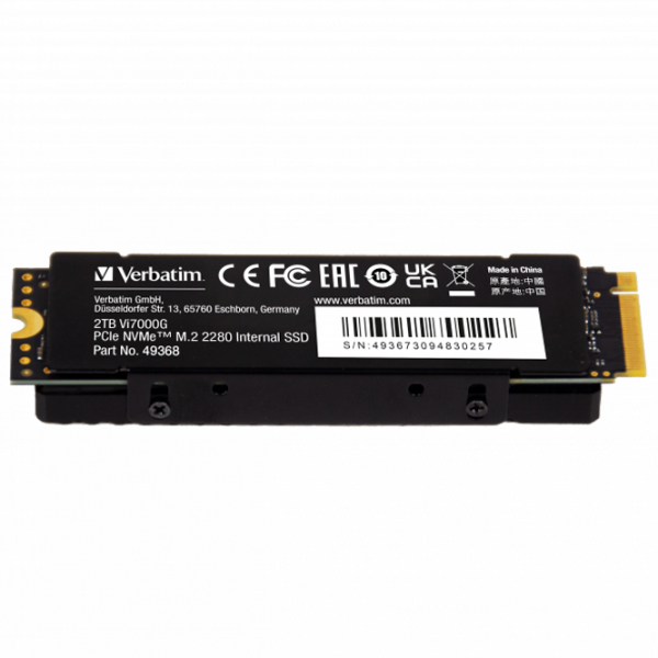 SSD Verbatim Vi7000G M.2 NVMe 2 TB Viteza de citire: 7000 MB/s,
Viteza de inscriere: 6500 MB/s photo 2
