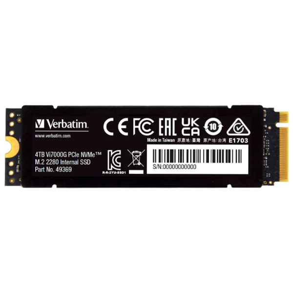 SSD Verbatim Vi7000G M.2 NVMe 4 TB Viteza de citire: 7000 MB/s,
Viteza de inscriere: 6400 MB/s photo 5