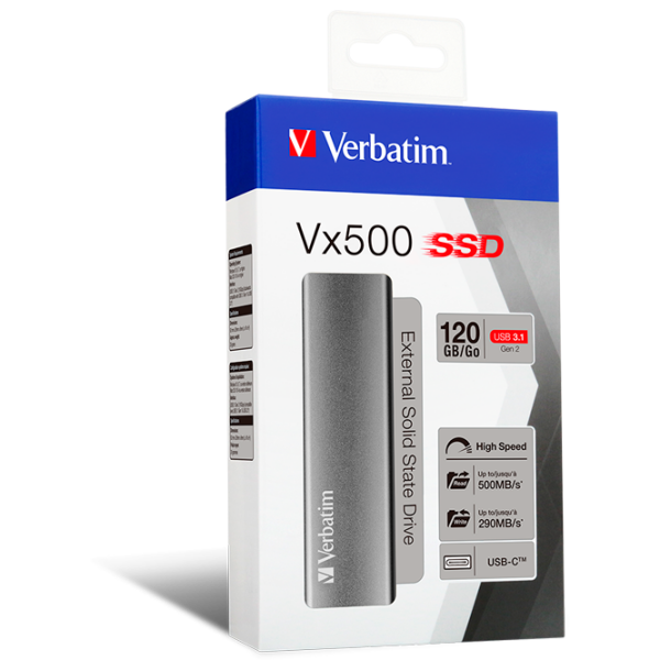 Unități de stocare externe SSD Verbatim Vx500 120 GB Silver  photo 5