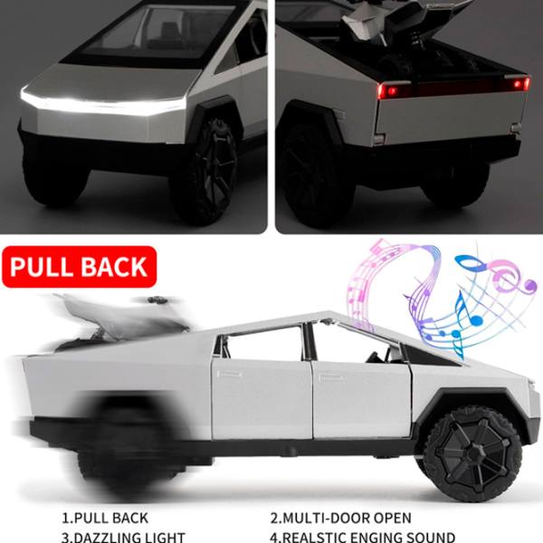 Машинка QIANKUN Tesla CyberTruck TSL 112431
Черный
Белый  photo 3