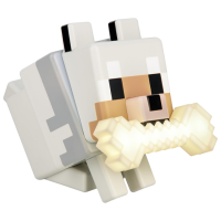Lampă LED Paladone Minecraft Wolf GloBuddies White Baterie