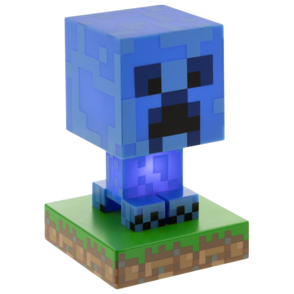 Lampă LED Paladone Minecraft Charged Creeper Blue Baterie photo 1
