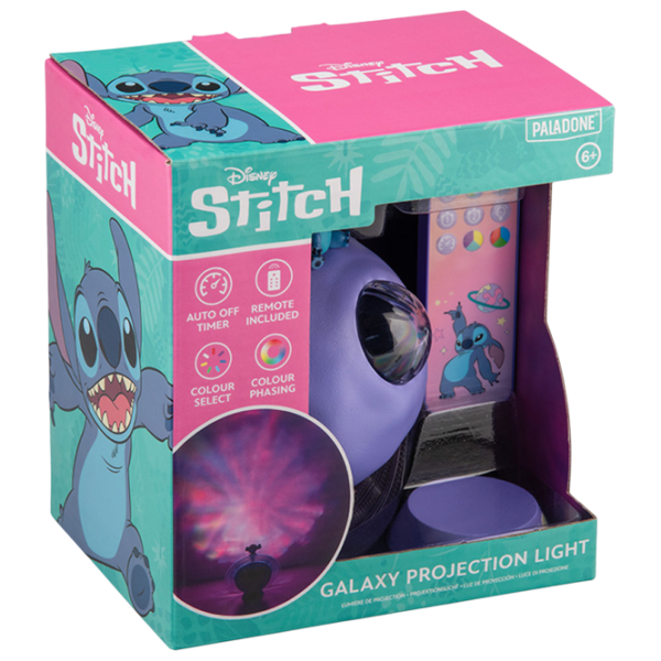Lampă LED Paladone Disney Stitch Galaxy Projection Purple Acumulator photo 3
