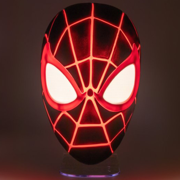 Lampă LED Paladone Marvel Spiderman Miles Morales Mask Black Baterie photo 3