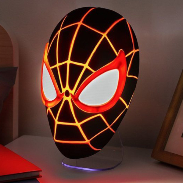 Lampă LED Paladone Marvel Spiderman Miles Morales Mask Black Baterie photo 5