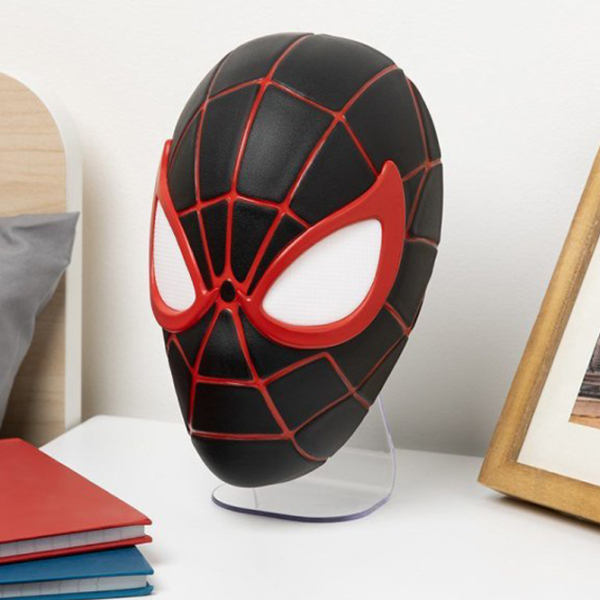 Lampă LED Paladone Marvel Spiderman Miles Morales Mask Black Baterie photo 6