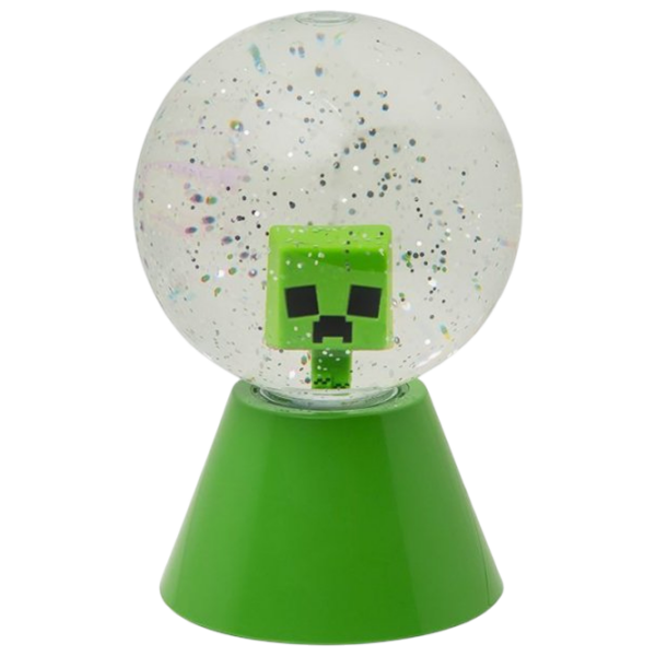 Lampă de masă Paladone Minecraft LED Glitter Ball White Baterie photo 1