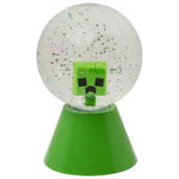 Lampă de masă Paladone Minecraft LED Glitter Ball White Baterie