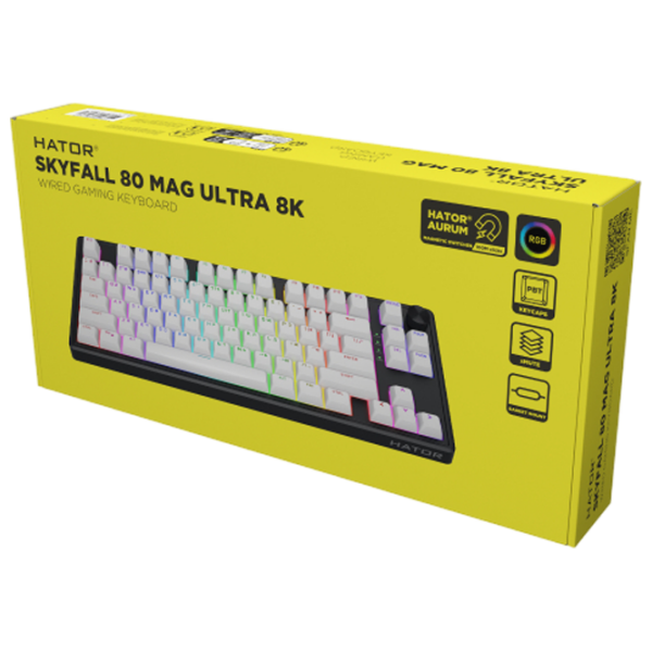 Tastatură Hator Skyfall 80 MAG ULTRA 8K Black Gaming, Fără fir photo 4