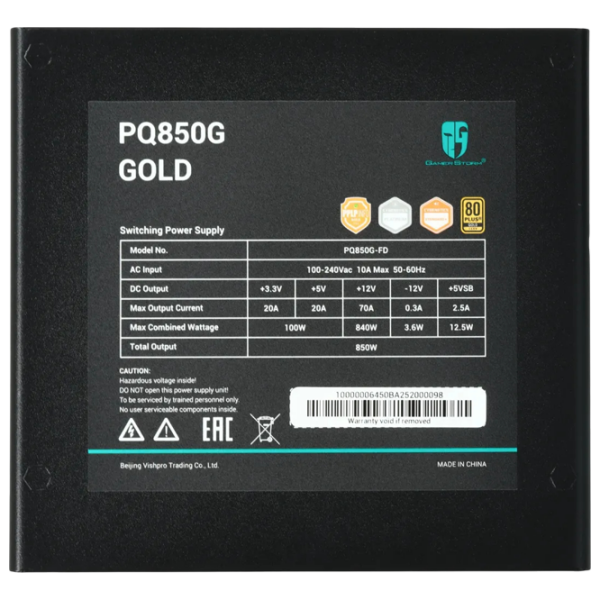 Блок питания GamerStorm PQ850G 850 Вт Черный  photo 4