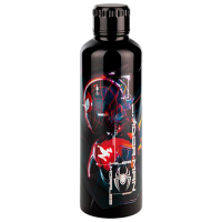 Sticlă pentru apă Paladone Spiderman Miles Morales Metal Water Bottle Black 0.5l