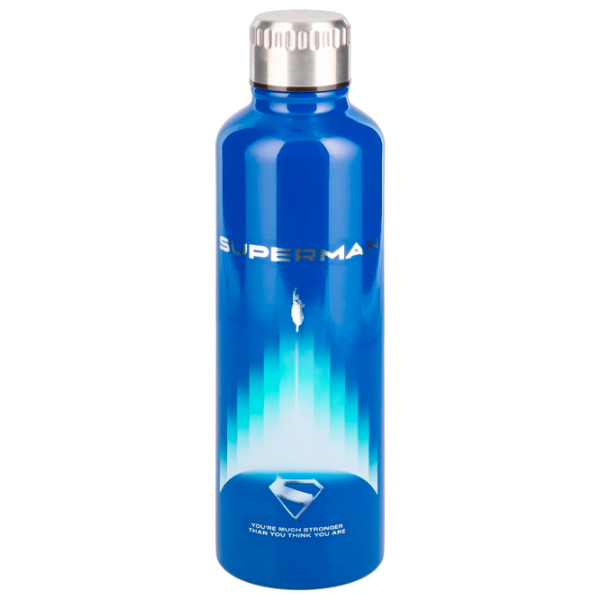 Sticlă pentru apă Paladone Superman Theatrical Metal Water Bottle Blue 0.5l photo 3