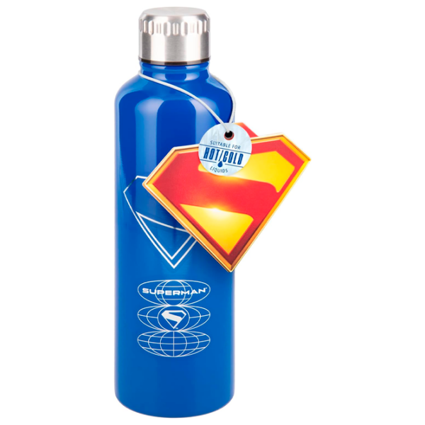 Sticlă pentru apă Paladone Superman Theatrical Metal Water Bottle Blue 0.5l photo 4