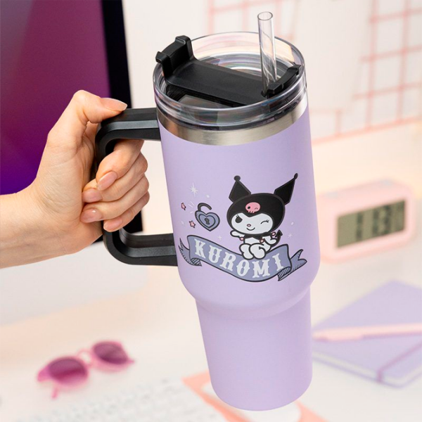 Cană Paladone Kuromi Insulated Cup and Straw Violet 0.9l photo 2