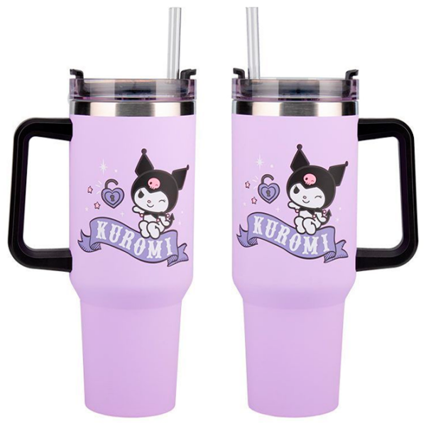 Cană Paladone Kuromi Insulated Cup and Straw Violet 0.9l photo 4